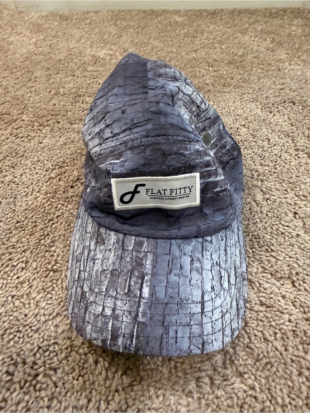 Women's Gray Patterned 5-Panel Cap